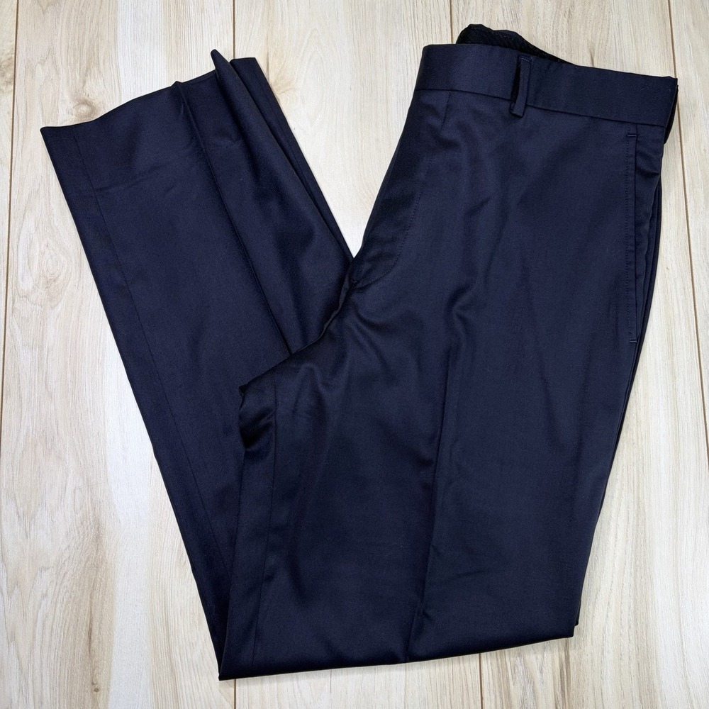Brooks Brothers 1818 REGENT Twill Wool Dress Pants Mens 36x31 Navy Blue